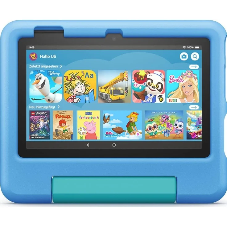 Amazon Fire 7 Kids (2022) inkl. Hülle (7", 16 GB, Blue), Tablet, Blau - Kindgerechtes Tablet mit USB-C Anschluss, microSD-Slot und 2-MP-Kamera – Bild 1