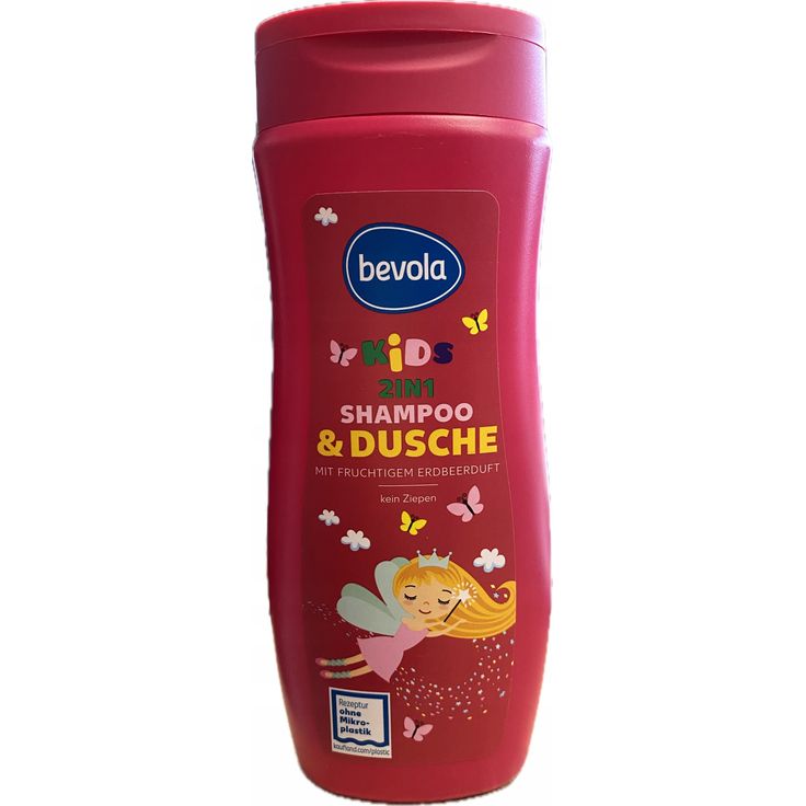 Bevola Kids 2in1 Shampoo & Dusche mit fruchtigem Erdbeerduft 300ml