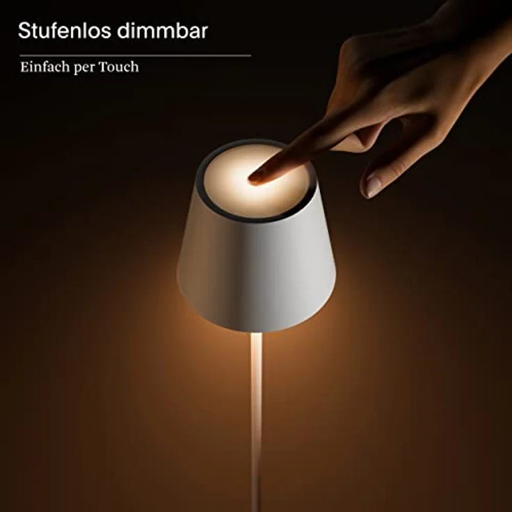 SIGOR Nuindie Stehleuchte - Dimmbare LED Akku-Stehlampe Indoor & Outdoor, IP54 spritzwassergeschützt, Höhe 120 cm, aufladbar mit Easy Connect, 12 h Leuchtdauer, sonnengelb – Bild 4