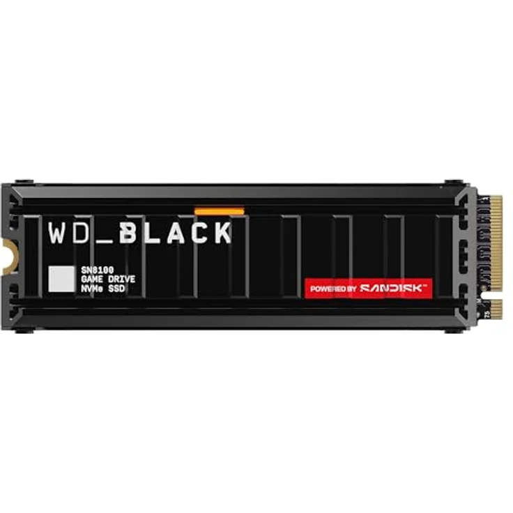 WD Black SN8100 mit Heatsink, 8000 GB M.2 2280 NVMe SSD, PCIe Gen5, hohe Lese- und Schreibgeschwindigkeit – Bild 1
