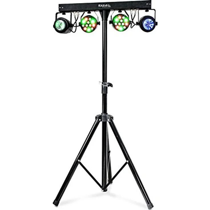 DJLIGHT60 - IBIZA - Lichtständer mit 2 PAR-Scheinwerfern RGBB & 2 MOON FOWER-Scheinwerfern RGBBA - 4-in-1 LED-Paket – Bild 2