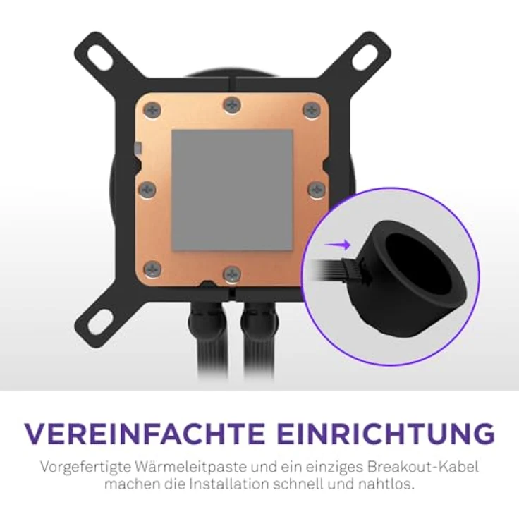 NZXT Kraken Plus 240, All-in-One CPU Wasserkühler, 240 mm, Schwarz, kompatibel mit LGA 115X/1700/AM4/AM5 – Bild 7