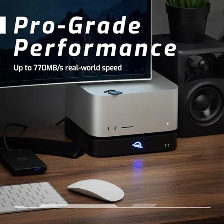 OWC miniStack STX, Thunderbolt 4 Laufwerksgehäuse, stapelbar, schwarz – Bild 5