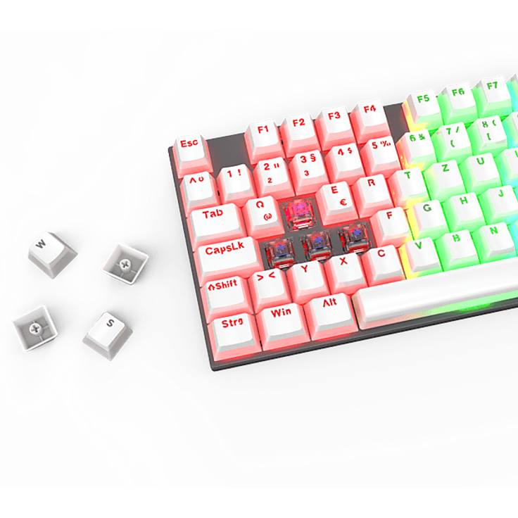 ISY IGA-2000-WT, Tastenkappen Set, 129 PBT Tastenkappen, kompatibel mit mechanischen Schaltern, Weiß