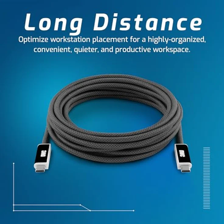 OWC 3 Meter Aktives Optisches USB4 Kabel (USB-C), 40Gb/s, 240W, Schwarz – Bild 6
