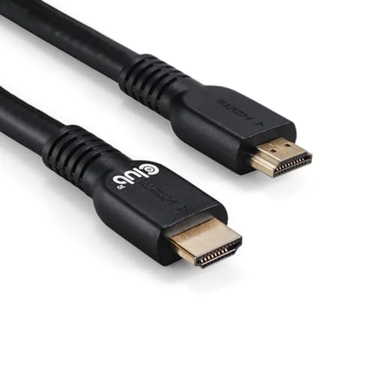 Club3D CAC-1378 Ultra High Speed HDMI™ 4K120Hz, 8K60Hz Zertifiziertes Kabel 48Gbps St/St 7.5m, HDMI-Kabel in professioneller Qualität, goldene Stecker