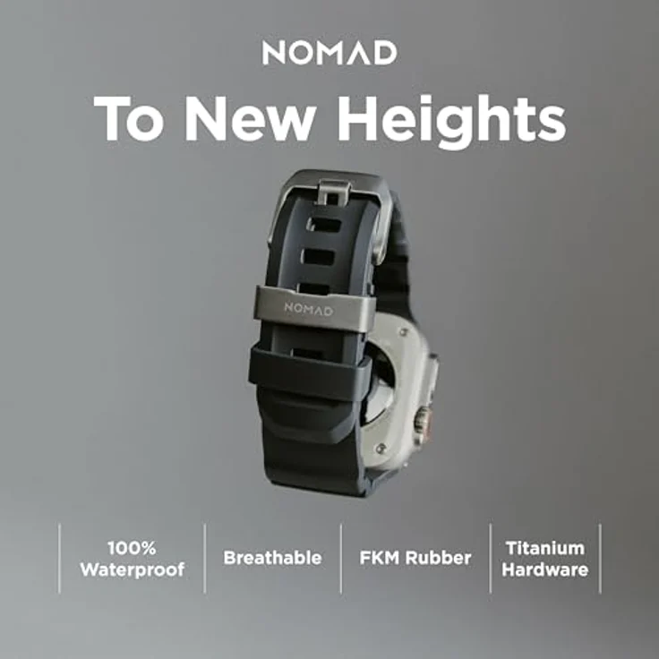 NOMAD Rocky Point Band für Apple Watch 42/44/45/49 mm, leistungsstarkes und wasserfestes Uhrenarmband, Storm – Bild 4