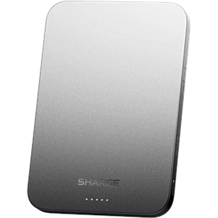 SHARGE AeroMag Air Magnetic Wireless Ultra-slim Powerbank, 5000 mAh, Qi2-zertifiziertes kabelloses Laden, 20W PD USB-C, Aluminiumgehäuse