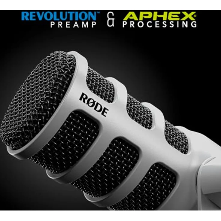 RØDE Mikrofon Podmic USB Weiss (Set), dynamisches Sprechermikrofon mit XLR und USB-C Anschluss – Bild 6