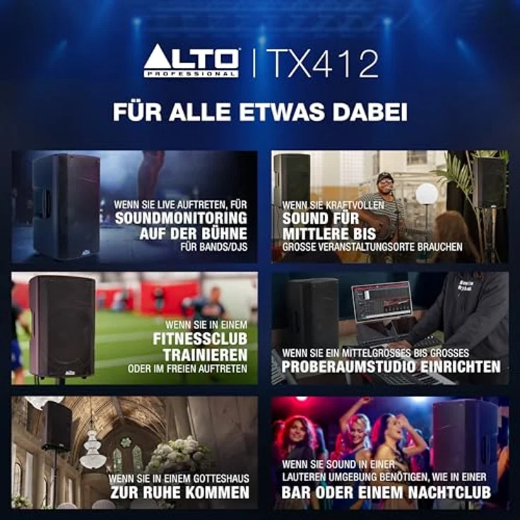 Alto Professional TX 412, Aktiver Standlautsprecher mit 700W, Bluetooth True Wireless Stereo, optimierter EQ-Steuerung – Bild 8