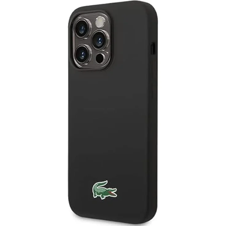 Lacoste LCHMP14LSLOK Hülle für iPhone 14 Pro 6.1" Schwarz Hardcase Silikon – Bild 2