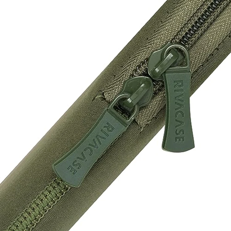 Rivacase Anti-shock Case für MacBook 13", vertikale Notebooktasche aus Neopren und Polyester, khaki-grün – Bild 8