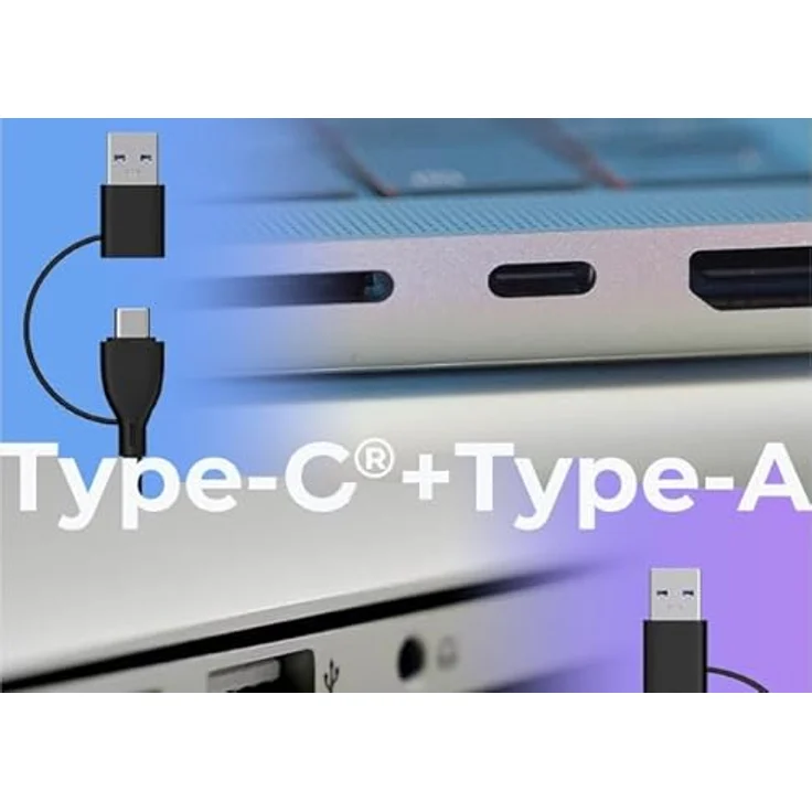 ICY BOX IB-HUB1737-C3, 7-Port USB-Hub mit 4x USB 3.2 Gen 1 Type-A und 3x USB-C, Aluminiumgehäuse in Schwarz, bis zu 5 Gbps Datenübertragung – Bild 4