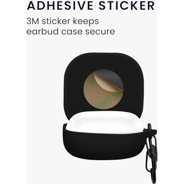 kwmobile Hülle kompatibel mit Samsung Galaxy Buds FE Kopfhörer - Silikon Schutzhülle Etui Case Cover Schoner in Schwarz – Bild 3