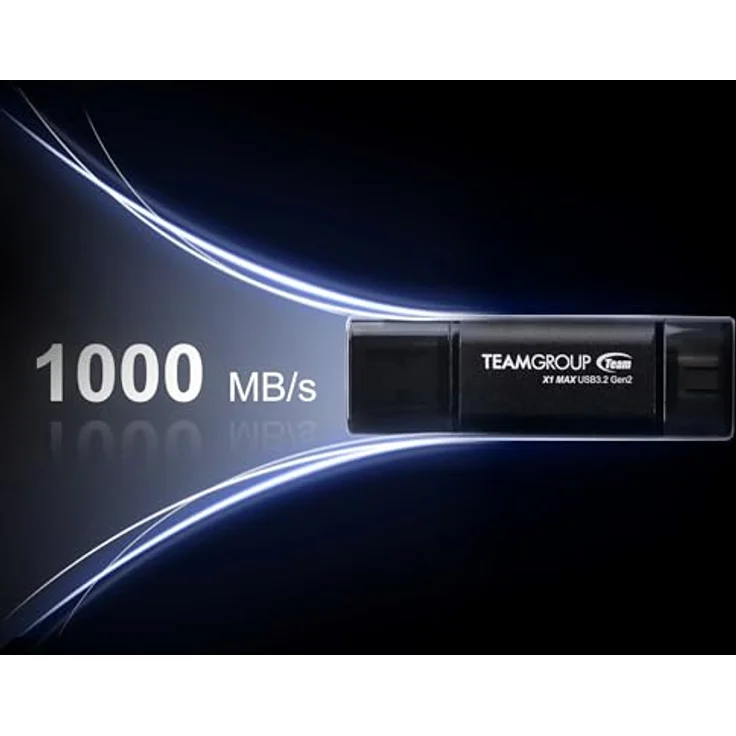 TEAMGROUP X1 MAX 512 GB, Hochgeschwindigkeits USB-Stick mit 2-in-1 Typ-C und Typ-A Anschluss, Lese-/Schreibgeschwindigkeit bis zu 1.000/900 MB/s – Bild 4