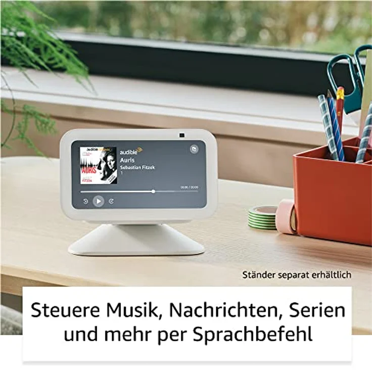 Echo Show 5 (3. Gen.) | Kompakter smarter Touchscreen mit Alexa zum Steuern deines Smart Homes und mehr | Weiß – Bild 2