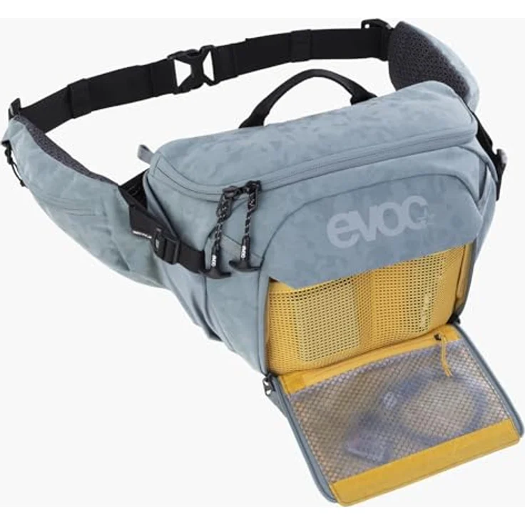 Evoc Hip Pack Capture 6L, Kamera Hüfttasche für Kompakt-Systemkameras, grau, mit Air Flow Contact System und Regenhülle – Bild 4