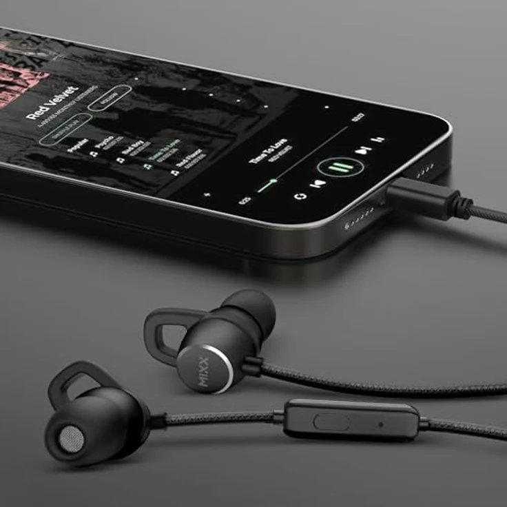 MIXX SoundPort C In-Ear-Kopfhörer, kabelgebunden mit integriertem Mikrofon und USB-Typ-C-Anschluss, schwarz – Bild 4
