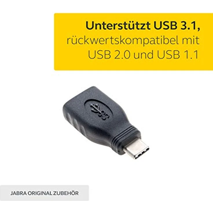 Jabra 14208-14 USB-C-USB-A Schwarz Kabeladapter – Adapter für Kabel (USB-C-, USB-A, Stecker/Buchse, Schwarz) – Bild 5