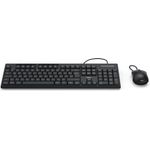 Hama CKM-200 Tastatur Maus Set (USB, ergonomisches Tippgefühl, leise Tasten, abnehmbares Kabel, dpi Schalter, Multimedia, schwarz)