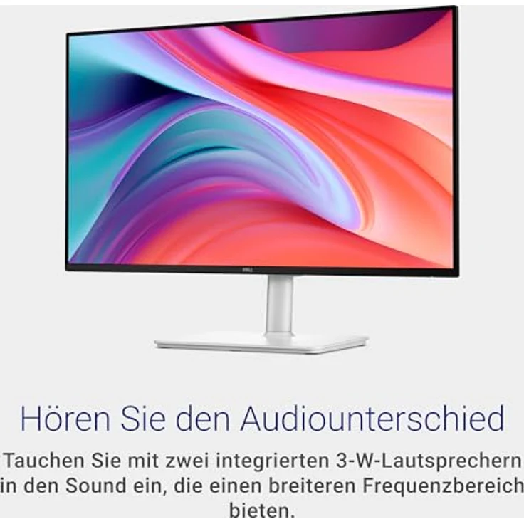 Dell 27 Plus Monitor S2725HSM, Full HD (1920x1080), 144Hz, IPS, 1ms MPRT, Höhenverstellbar, 99% sRGB, integrierte Lautsprecher, Weiß – Bild 4