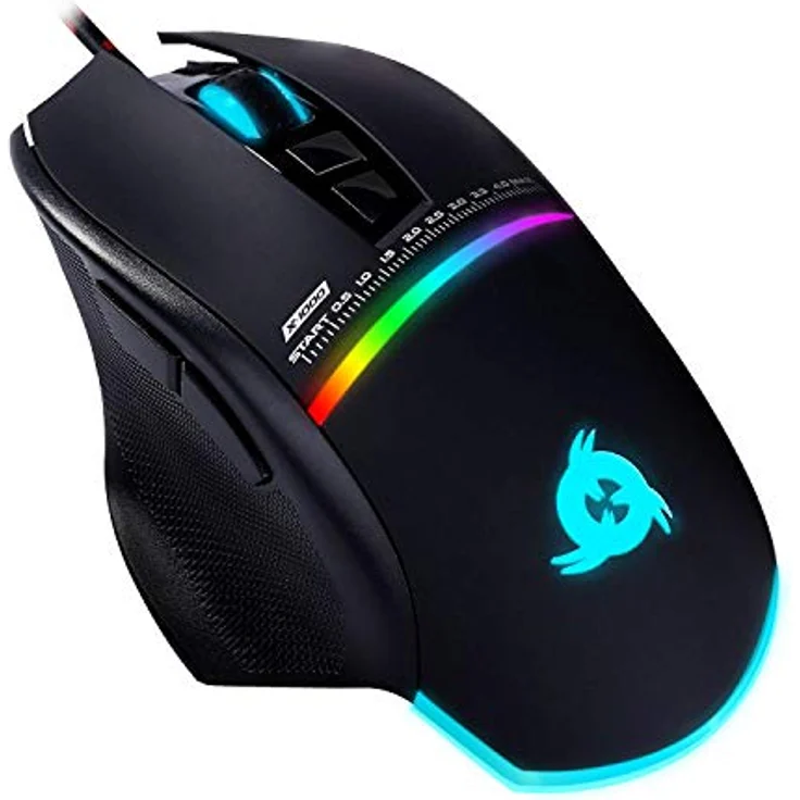 KLIM Skill Gaming Maus - High Precision PC Gaming Mouse USB - Neue 2023 - Wählbare DPI-Einstellung - Programmierbare Tasten - Exzellenter Griff - PC PS5 – Bild 1