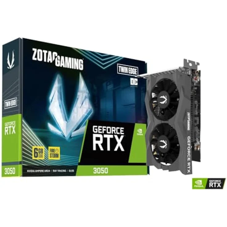 Zotac Zota 6GB D6 RTX 3050 Twin Edge OC, Grafikkarte mit 6 GB GDDR6, 7680 x 4320 Pixel Auflösung und aktiver Kühlung – Bild 8
