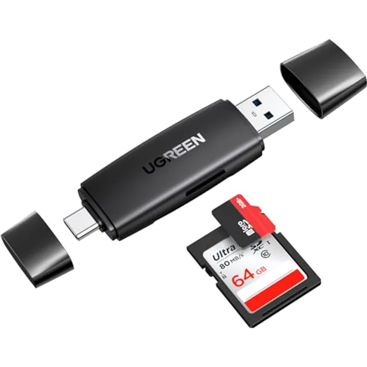 UGREEN USB A&C 100 MB/S SD Kartenleser USB C Card Reader Kartenlesegerät USB 3.0 Kartenleser Micro SD für iPhone 15 Serien, Galaxy S23/ S23+/ S23 Ultra,iPad Pro/iPad Air,MacBook Pro/Air usw