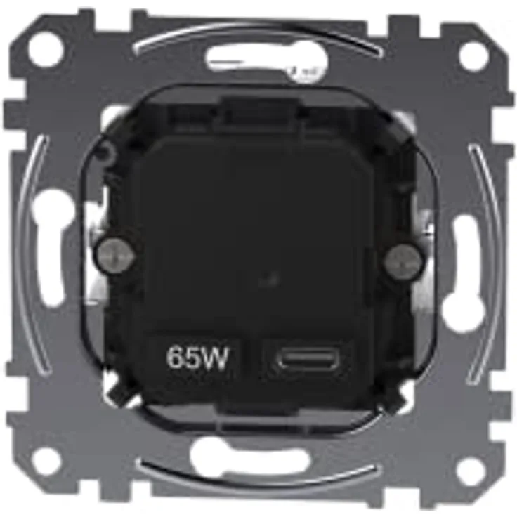 Merten MEG4366-0130 USB-Ladeeinsatz Typ C mit Power-Delivery, 65 W, für Unterputzmontage, mit Überlast- und Temperaturschutz