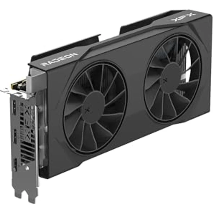XFX Radeon RX 9060XT OC Gaming Edition, Grafikkarte mit 8 GB GDDR6, Boost-Takt bis zu 3320 MHz, Dual-Fan Kühllösung, 2xDP/1xHDMI – Bild 2
