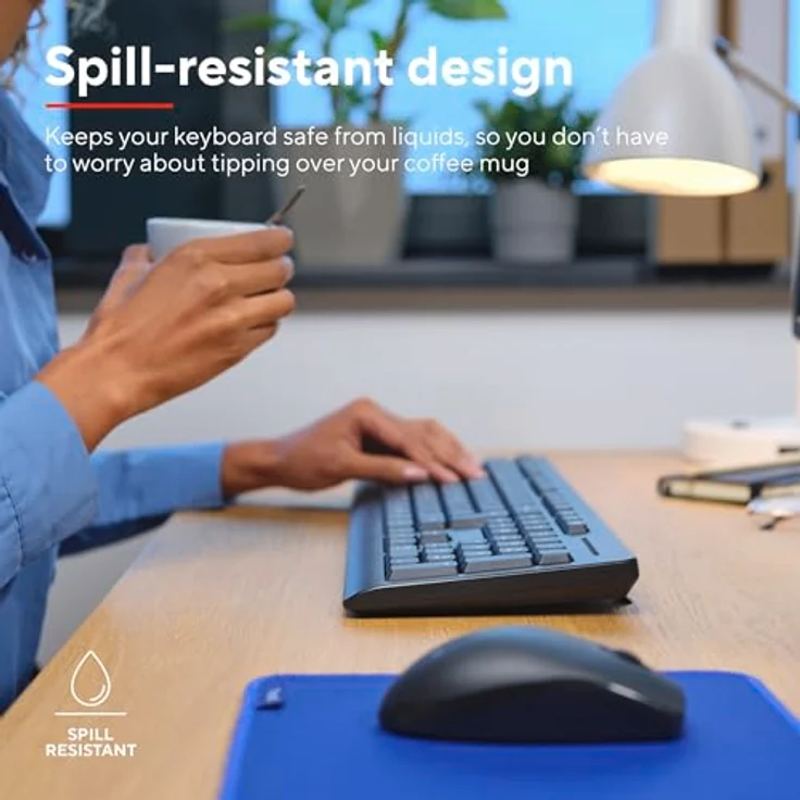 Trust Primo Funk Tastatur, Maus-Set Deutsch, QWERTZ Schwarz – Bild 4