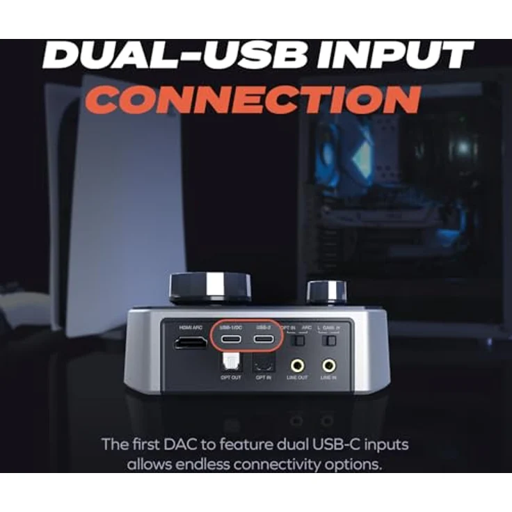 CREATIVE Sound Blaster G8 - Hi-Res Gaming USB DAC, mit Dual-USB-Audiomixing, Acoustic Engine und 10-Band-Equalizer – Bild 2