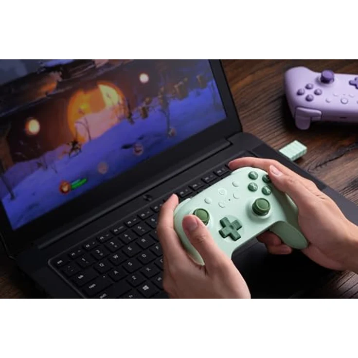 8bitdo Ultimate 2C Wireless Gaming Controller, kompatibel mit PC und Android, Grün, mit neu belegbaren Schnell-Bumper und Hall-Effekt-Joysticks – Bild 6