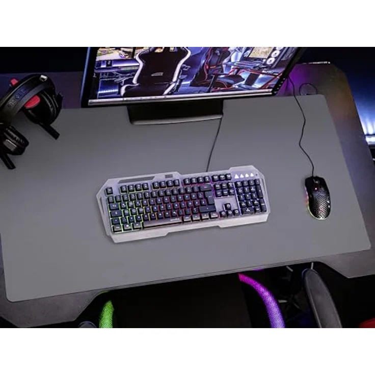 Speedlink ATECS Soft Gaming Mauspad XXL 1000x500, rutschfestes Mousepad mit glatter Textiloberfläche für höchste Präzision, grau – Bild 5