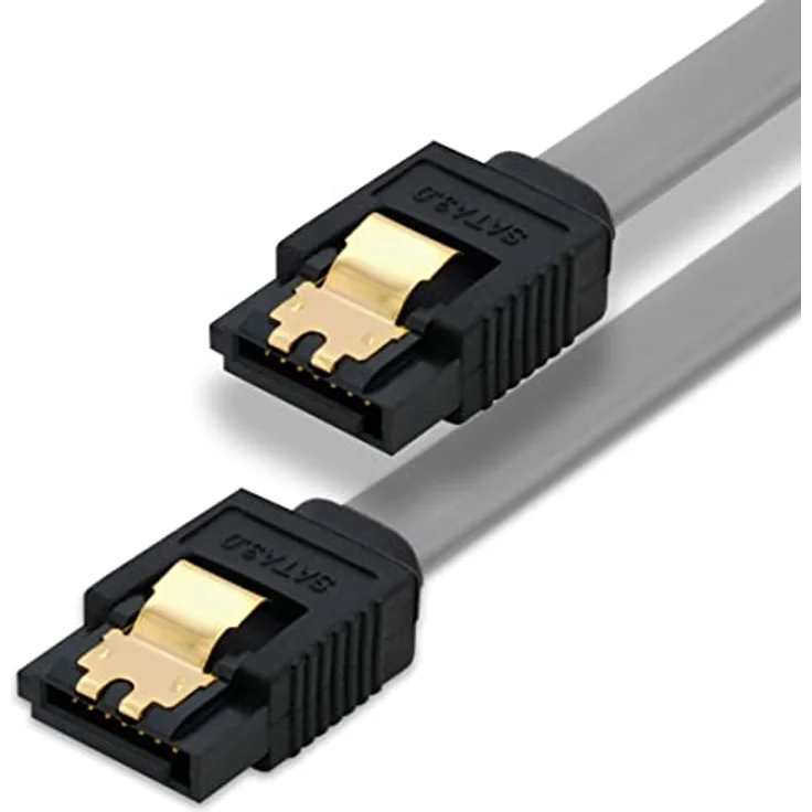 BIGtec BIG1925 1m HDD S-ATA Kabel grau gerade/gerade Kontakte vergoldet – Bild 2