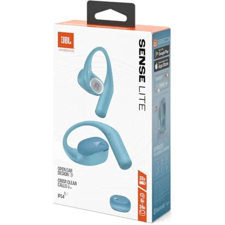 JBL Sense Lite, Open-ear Kopfhörer mit JBL OpenSound-Technologie, bis zu 32 Stunden Akkulaufzeit, Bluetooth, wasser- und staubresistent, Blau – Bild 8