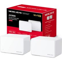 Bild für MERCUSYS Halo WiFi 6 Mesh,AX3000,Dualband,Abdeckung bis zu 420 m²,3xGigabit-Port pro Laufwerk,Netzwerkverwaltung,einfache Konfiguration App,WPA3,GIGABIT Anschlüsse,Halo H80x2-PACK MESH