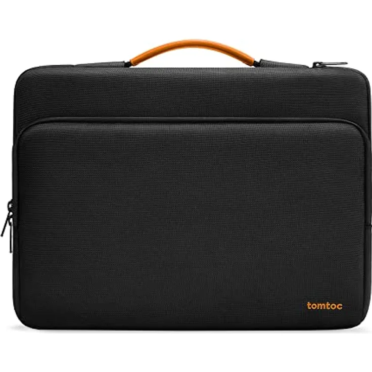 tomtoc 360° Business Laptoptasche für 2024, Rundumschutz nach Militärstandard für 13 Zoll Microsoft Surface Pro 11/10/9/8/X und 12,3 Zoll Surface Pro 7+/6/5/4/3/2/1, wasserabweisendes Material, praktisches Aufbewahrungssystem, schwarz