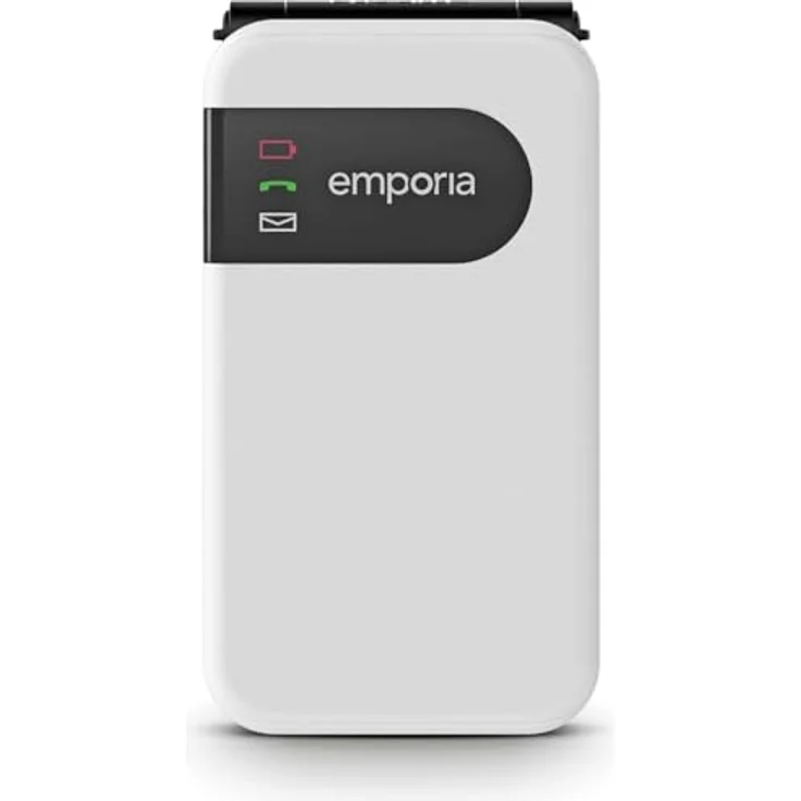 Emporia SIMPLICITYglam.4G Seniorenhandy ohne Vertrag, Klapphandy mit großen Tasten, Notruftaste, 2,8 Zoll Farbdisplay, hohe Lautstärke, Volte, 3 Schnellwahltasten, inkl. Ladestation, Weiß – Bild 2
