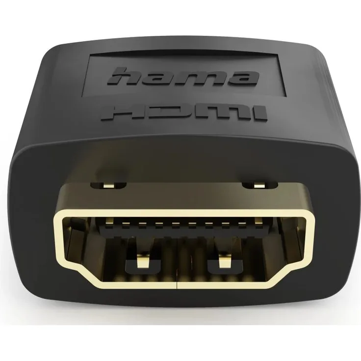 Hama HDMI Adapter 200356, Weiblich Gerade auf HDMI Typ A, Kupplung 8K, Schwarz