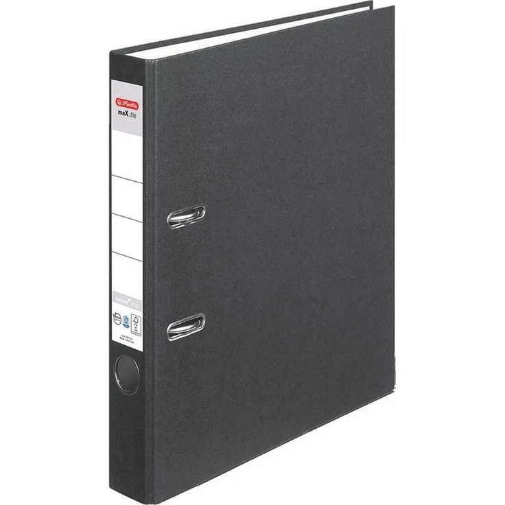 Herlitz Aktenordner maX.file »nature plus«, schmal, DIN A4, mit Griffloch, Kraftpapier kaschiert – Bild 1