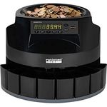 ratiotec Münzzähl- und Sortiermaschine CS 50, präzise Geldzählung bis zu 200 Münzen/min, 400 Münzen Kapazität, mit LED-Display