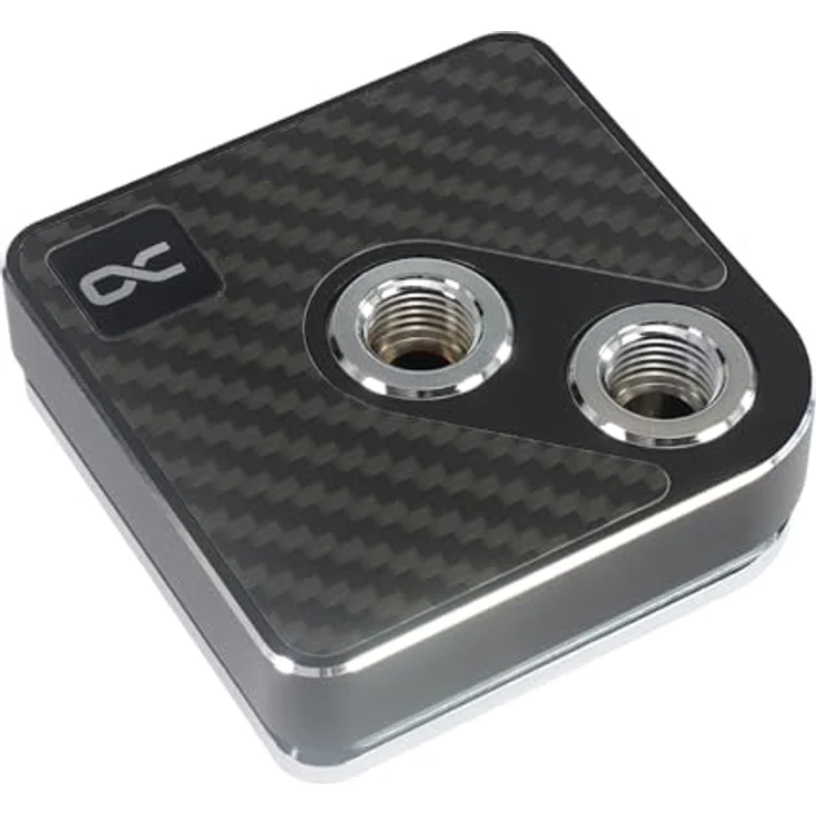 Alphacool 13770 Core 1 Carbon CPU Kühler, 3D-Jetplate, vernickelter Kupferboden, schwarz – Bild 1