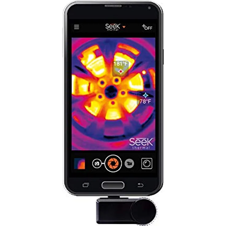 Seek Thermal Compact Preiswerte Wärmebildkamera mit USB-C Anschluss und Wasserdichtem Schutzgehäuse Kompatibel mit Android Smartphones - Schwarz – Bild 2
