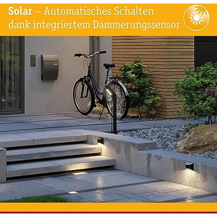 Paulmann 94233 Solar Wegeleuchte LED Außenleuchte incl. 1x0,05 Watt Anthrazit Kunststoff 3000 K Warmweiß – Bild 4