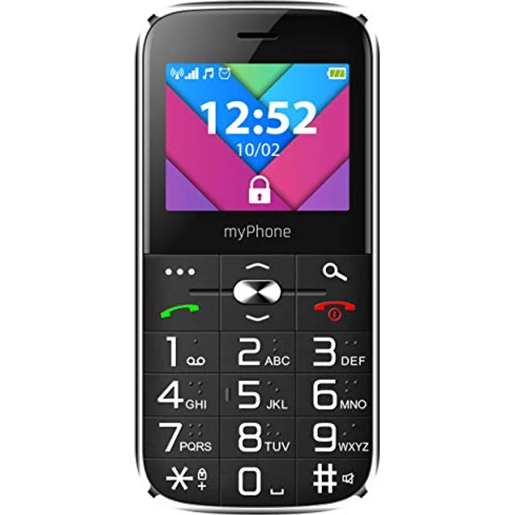 MP myPhone Halo C 2.2” Seniorenhandy Mobiltelefon ohne vertrag mit großen Tasten, Taschenlampe, Ladestation, Dual SIM, Bluetooth, großer Akku 1900mAh, Kamera - Schwarz – Bild 2