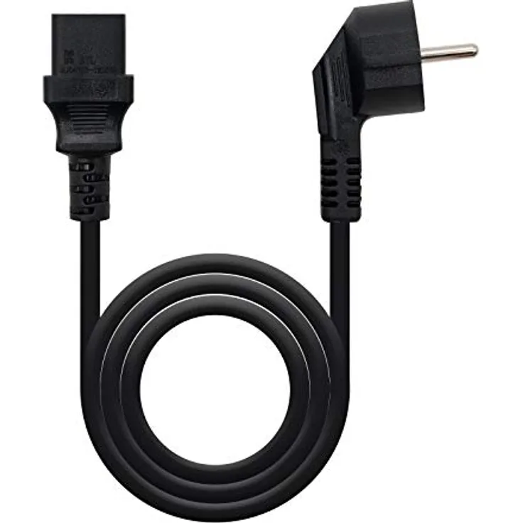 Nanocable 10.22.0103 - Netzkabel für CPU, CEE7/M-C13/H, 100% Kupfer AWG18, schwarz, 3.0 mts