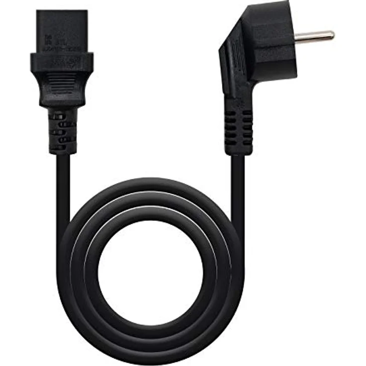 Nanocable 10.22.0103 - Netzkabel für CPU, CEE7/M-C13/H, 100% Kupfer AWG18, schwarz, 3.0 mts – Bild 1