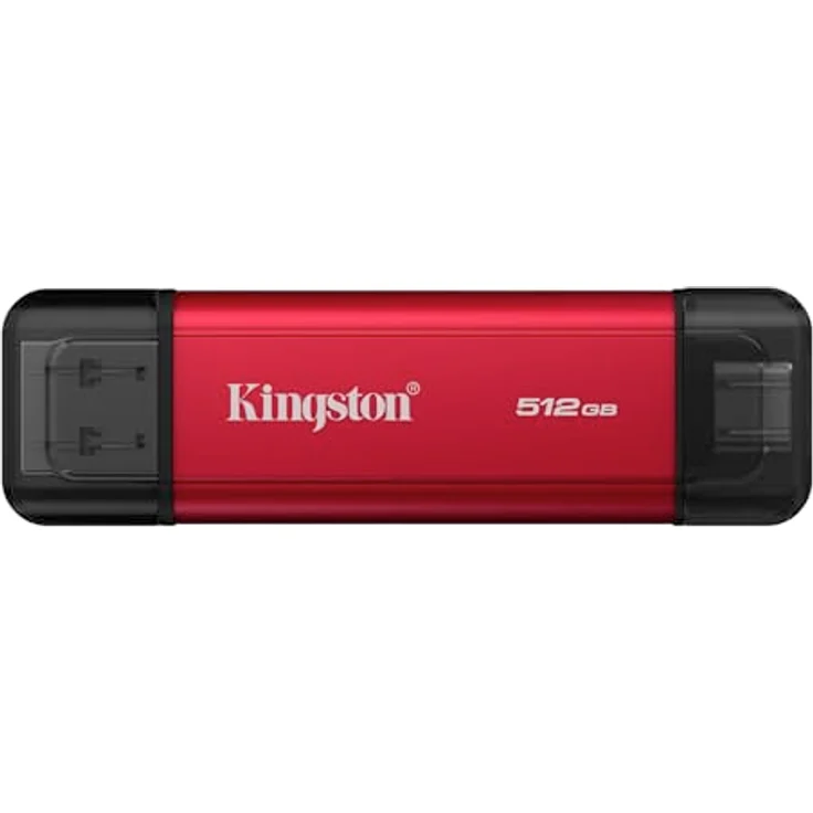 Kingston Tragbare duale SSD SPSD/512GB, 512GB mit Dual USB-A/C, bis zu 1050MB/s, robustes Metallgehäuse – Bild 1