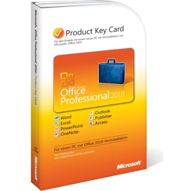 Microsoft Office Professional 2010 (Product Key Card)